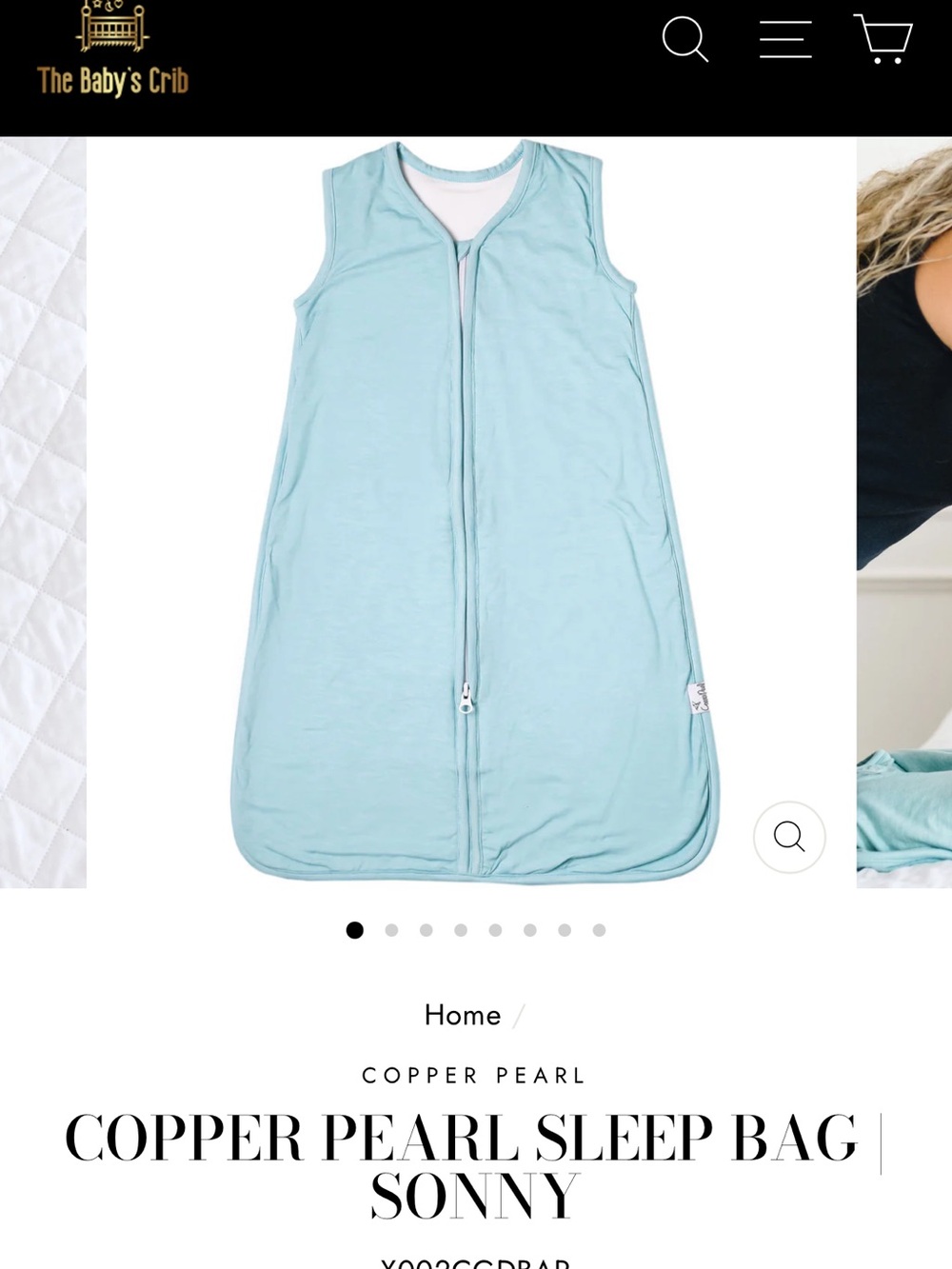Copper Pearl Sonny Sleep Bag - Light Blue